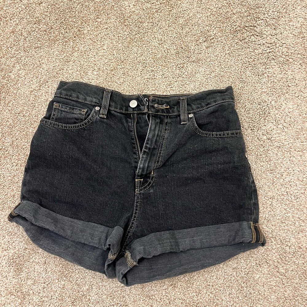 BDG Black Jean Shorts Mom High-Rise